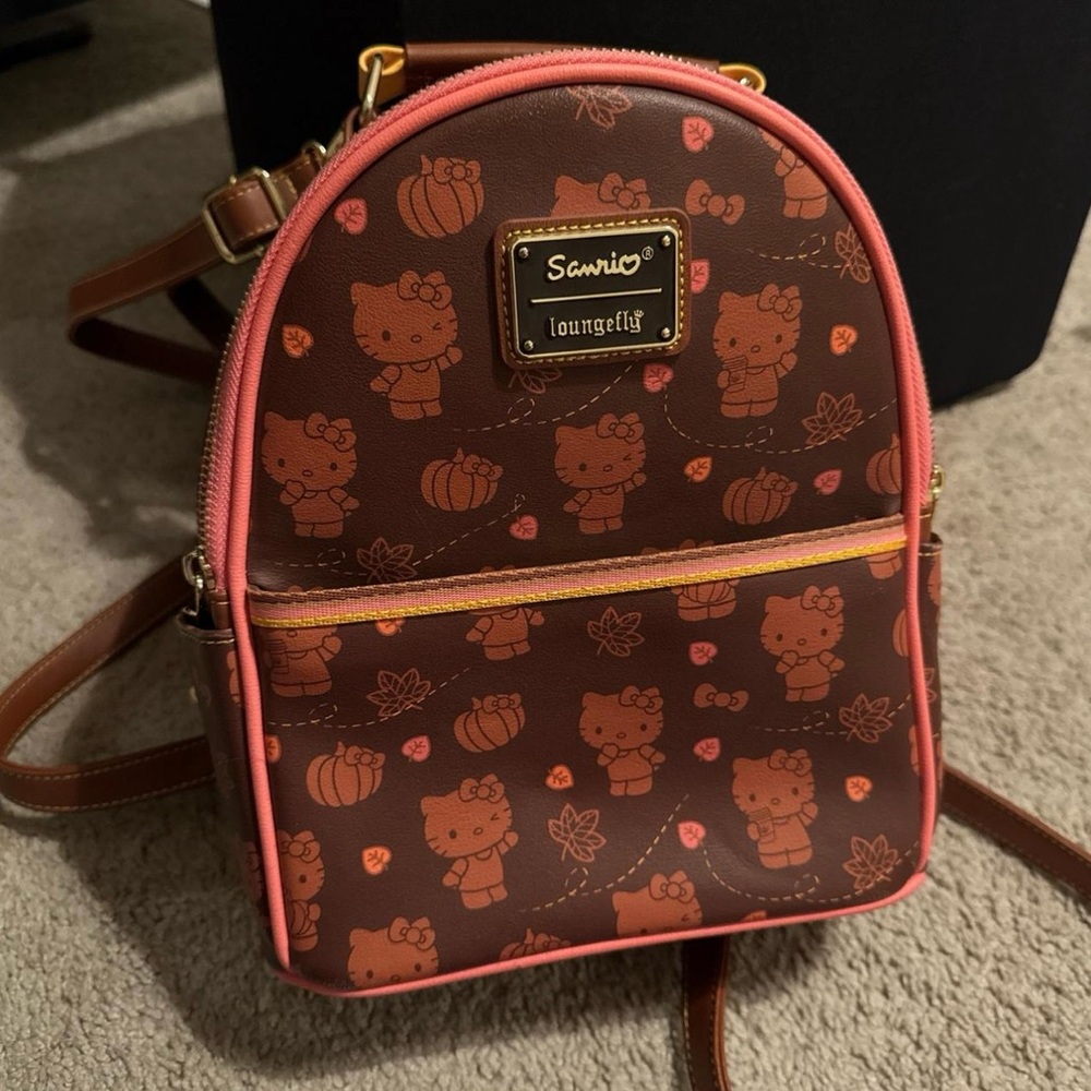 Loungefly Hello Kitty Brown and Pink Backpack